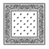 Bandanas, fehér-fekete