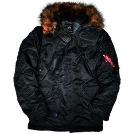 Alpha N3B kabát, fekete